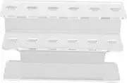 EXQUIMEUBLE Clear Acrylic Tweezers Holder Stand Organizer for Eyelash Extension Display Durable Makeup Tool Storage Compact Design for Beauty Accessories Sleek Transparent Finish