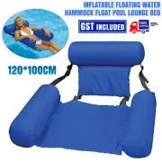 Inflatable Floating Water Hammock Float Pool Lounge Bed Beach Swimming Chair AU