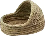 Kisangel Hamster Woven Nest Durable Straw Sleeping Bed for Small Pets Hand Woven Grass House for Guinea Pigs Rabbits Dwarf Hamsters Easy to Clean from Heat and Cold