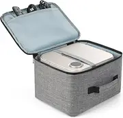 Aurzen Projector Carrying Case BOOM 3, Portable Projector Bag with Accessories Storage Pockets, Storage Travel Case, Medium(11.61 x 9.45 x 7.87 Inches), Grey