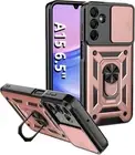 For Samsung Galaxy A15 5g Shockproof Case With Slide Camera Cover And Kickstand
