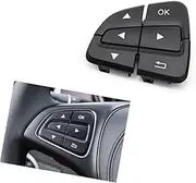 DEMULAX W166 W156 W246 Car Multi-Function Steering Wheel Control Switch Buttons Phone Key, for Mercedes-Benz A B GLS GLE Class 0999050600 Vehicle Speed Control Button(Button Left)