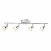 Globe Electric 248040 Payton Collection 4 Light Painted Silver Track Bar Light