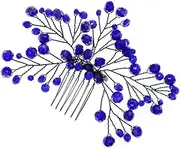 MERRYHAPY Leaf Crystal Hair Comb for Brides Elegant Rhinestone Wedding Hair Accessory for Parties and Special Occasions Durable and Skin Friendly Design for Bridal Hairstyles
