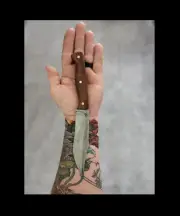 Fixed Blade Knife, Swirly Damascus