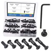 Glarks 121Pcs M6x16/ 20/25/ 30/ 35mm Black Hex Drive Socket Cap Bolts Kit,