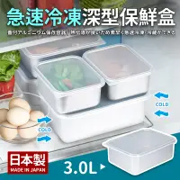 在飛比找Yahoo奇摩購物中心優惠-日本製急速冷凍深型保鮮盒3.0L(大)