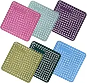 Generic 6Pcs Mini Cutting Mats Self Healing Craft Mats for Sewing Cutting Engraving Lightweight Boards Random Colors for All DIY Projects