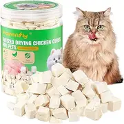 Freeze-Dried Chicken Cat Treats, Chicken Cube Snacks for Pets, Single Ingredient Chickens Dog Treat Bite-Sized Pieces