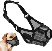 Adjustable Dog Muzzle Breathable Mesh Design for Comfort and Safety Prevent Biting and Eating Unsafe Items for Vet Visits and Grooming Secure Fit for All Dog Breeds