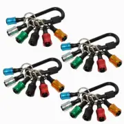 24Pcs 1/4 Inch Hex Shank Screwdriver Bits Holder Extension Bar Keychain Screw...