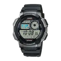 在飛比找momo購物網優惠-【CASIO 卡西歐】世界地圖電子錶(AE-1000W-1B