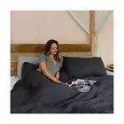 Baloo Natural Linen Duvet Cover from, Removable Cover for Weighted Blankets -...