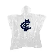 AFL Poncho - Carlton Blues - Plastic Rain Coat - OSFM