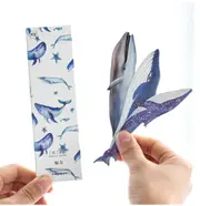 30pcs/pack Creative Big Miracle Whale Fish Paper Bookmark Stationery Bookmarks Book Holder Message Card School Supplies Papelar