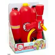 Play Day Firefighter Backpack Water Blaster Toy for Outdoor Fun Ages 3+