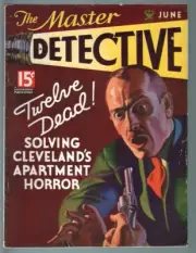 MAG: MASTER DETECTIVE JUN 1934-REVOLVER THREAT ON CVR-MAGAZINE-CRIME-PULP VG/FN