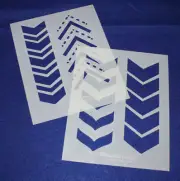 Chevron 14 Mil Mylar Stencils- 2 Piece Set- Painting/Crafts/Stencil/Template