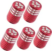 PRETYZOOM 5Pcs Decorative Paw Print Valve Stem Caps for Cars Tire Valve Covers Stylish Dustproof Tyre Caps Unique Design for Car Accessories