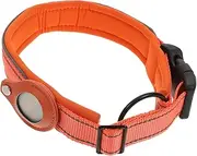 SUPVOX 1pc Tracker Case Puppy Chain Dog Collar Leash Bark Deterrent Collar for Dogs Dog Clips Whelping Dog Tags Watch Holder for Dog Collar Pets Small Dog Collar Air Tag Orange Neoprene