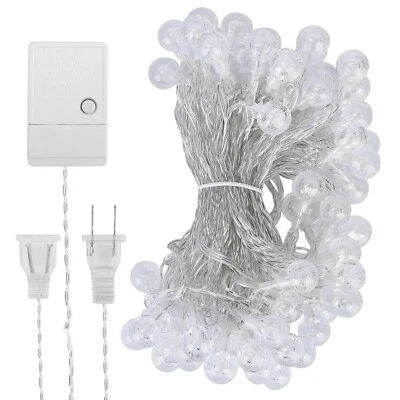 New 32.8Ft Globe String Lights, 100 LED Balls, 8 Modes, IP44