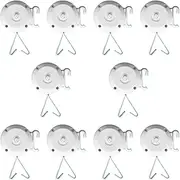 TENOL 10x Hot Perm Machine Wire Hanging Box Perming Bar Hook Easy Installation Elastic Hair Curling Machine Fittings for Hair Salon, White, 4.5x4.5cm
