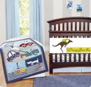 New Baby Boys 3 Pieces Cotton Nursery Bedding Crib Cot Sets-- Transport