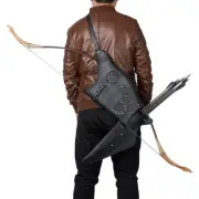 Traditional Bow Bag & Arrow Quiver Suit Leather Archery Longbow Case for Hunting