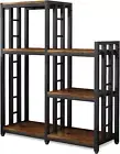 Kitchen Storage Shelf Bakers Rack, 6-Tier Coffee Bar Table, Kitchen Microwave &