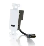 Cables to Go 41043 HDMI One Gang Pass Through Wall Plate White NEW in Box