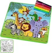 Reusable Magic Doodle Mat | Water Drawing Mat for Kids | Cartoon Water Doodle Mat | Toddler Magic Doodle Mat | Reusable Doodling Pad Portable and Convenient Polyester for Toddler Cartoon Writing Mat