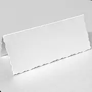 Stella Weds 100 White Deckle Edge Table Name Place Cards - - Perfect for Weddings & Parties