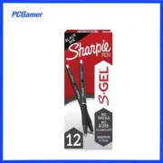12 x Sharpie S·Gel Retractable Gel Pen Comfort Grip 0.7mm Medium Black