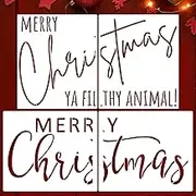Christmas Stencils for Painting Doormat 27"x16" Large Christmas Stencils for Crafts Reusable Welcome Holiday Drawing Templates for Wood Fabrics Door Mat Window Glass Winter Decor