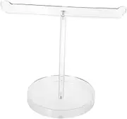 SOESFOUFU Headband Holder Organizer Acrylic T Stand Jewelry Display Stand for Earrings and Necklaces Space Saving Storage for Vanity Tables and Boutiques