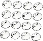 [TEHAUX] 100pcs Disc Brooch Metal Buttons Round Tray Metal Hair Clips Antique Brooch Clasps Serving Tray Round Bezel Pendant Trays Alloy Silver Pin Round Plate Jewelry Making Acce Hemming