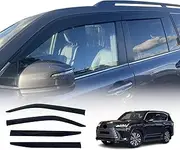 OAD4X4 Weathershields Compatible with Lexus LX500D LX600 2021-Onwards, Injection Weather Shields Window Visors Wind Deflectors Sun Rain Guard 4PCS Set