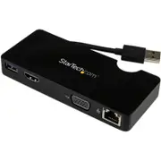StarTech.com USB3SMDOCKHV USB 3.0 Docking Station for Notebook - Black - 1 Displays Supported