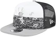 New Era Chicago White Sox 9FIFTY A-Frame Game Day Foam Trucker Cap, Adjustable Hat, Grey White Black, One Size