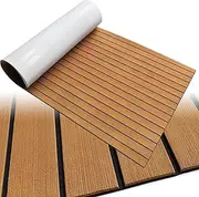 HZCHIONE EVA Foam Boat Decking Flooring 240x41/55/90cm Faux Teak Boat Floor Mat Self-Adhesive Boat Marine Carpet Non-Slip Foam Boat Deck Rolls Sheet for Boats Pontoon Yacht Swim Platform Helm Pad