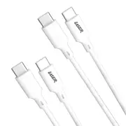 Laser 2m (2-pack) USB-C to USB-C Cable 60W (White)