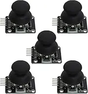 SING F LTD 5 Pcs Dual Axis Button JoystickGame Joystick Control Stick Sensor Joystick Electronic Building Blocks Compatible with A/rduino Compatible with PS2