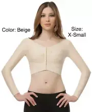Isavela Comprexxwear Long Sleeve Breast Aug. Post Surgical Bolero X-Small Beige