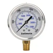 2-1/2" Dial Size, Oil Filled Hydraulic Pressure Gauge, 0-5000Psi/Kpa, 304 Stainl