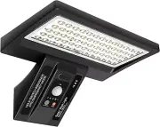 Solar Wall Light Outdoor, 650Lm IP65 Waterproof Type 2 Optical Lens 64 LED Dual