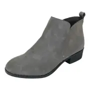 Sun + Stone Womens Booties 6M Cadee Grey Faux Leather