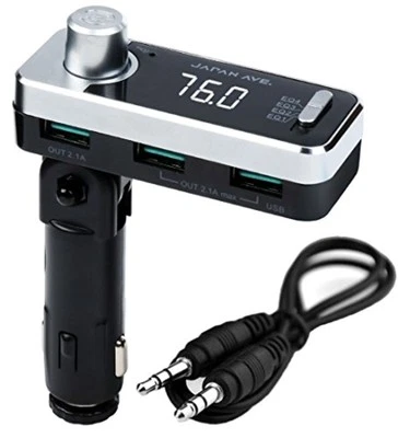 JAPAN AVE. FM transmitter Bluetooth 5.0 high-quality sound F/S w/Tracking# Japan