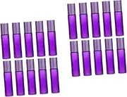 FOYTOKI 20 Pcs Roller Bottle Essential Oil Bottle Perfume Bottles Empty Oil Roller Bottles for Sub Bottles Essential Oil Roller Bottles Essential Oil Rollers Oils High White Glass Purple