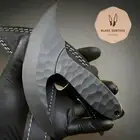 Custom Hand Forged Pizza Cutter Axe Slicer Full Tang Black Coated With Sheath