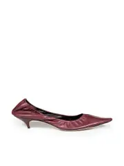 Burgundy Leather Liisa Pointed Toe Pumps